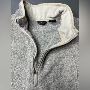 Eddie Bauer Women’s Heather Gray Half-Zip Fleece Pullover